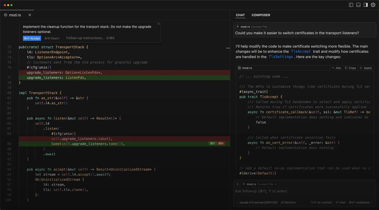 Cursor IDE 界面概览