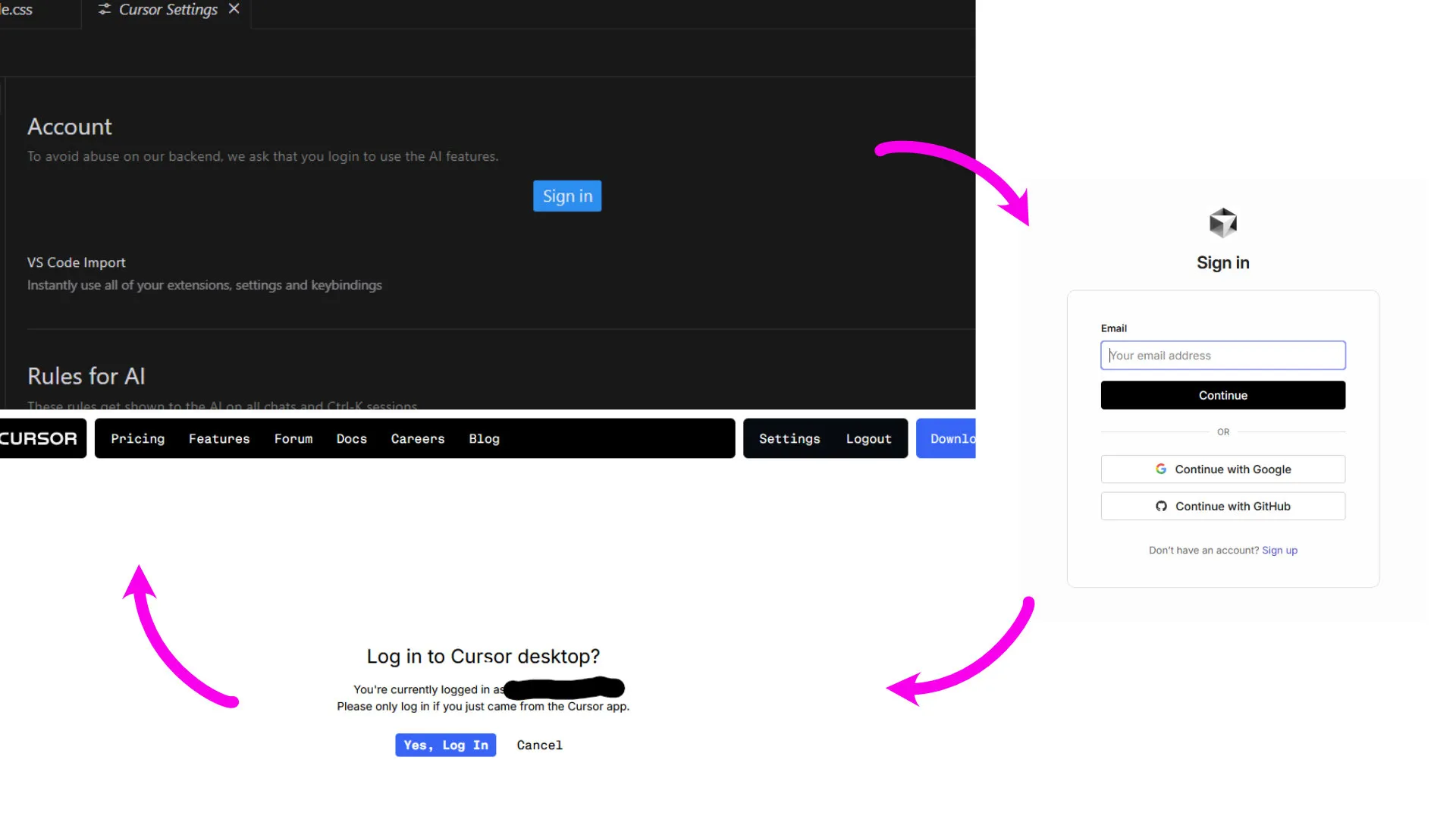 Cursor 社区登录失败讨论
