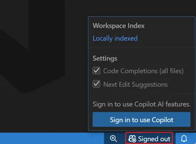 VS Code Copilot 登录命令